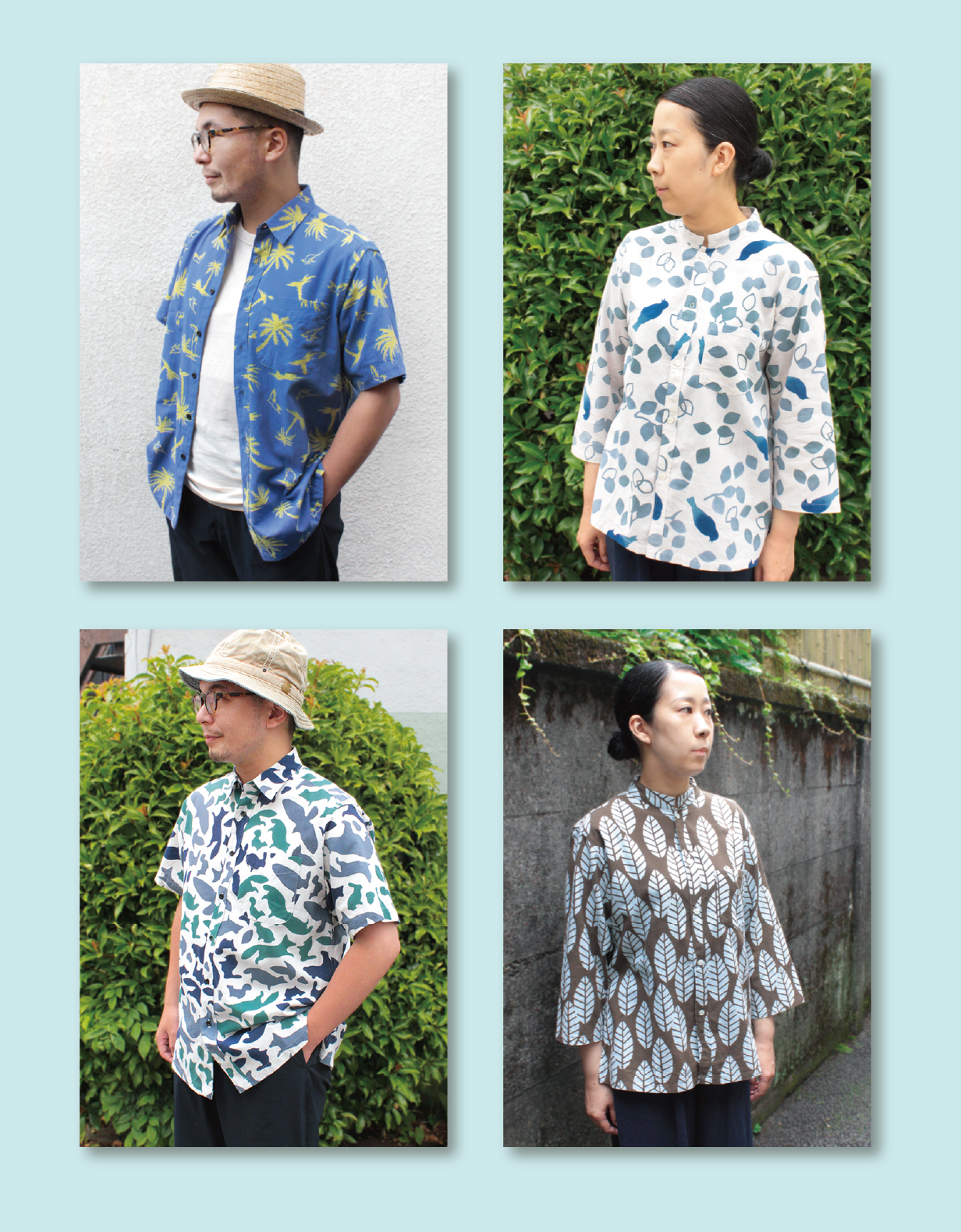 送料無料！かまわぬ 7分袖シャツ▼カマワヌ/晒シャツ/和柄 総柄 花柄/スタンドカラーシャツ/ブラウス＠… 送料無料！かまわぬ 7分袖シャツ▽カマワヌ⁄晒シャツ⁄和柄 総柄 花